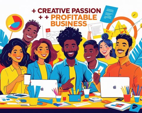 group of entrepreneurs focused on creativity